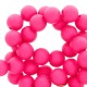Acryl Perlen rund 4mm matt Fluor pink